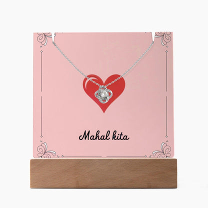 Eternal Bond Necklace & Acrylic LED Sign Bundle - Fil-Am Joy
