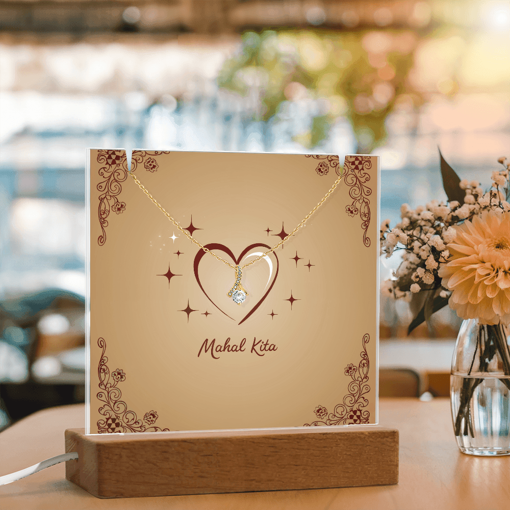 Elegance Necklace & Acrylic LED Sign Bundle - Fil-Am Joy