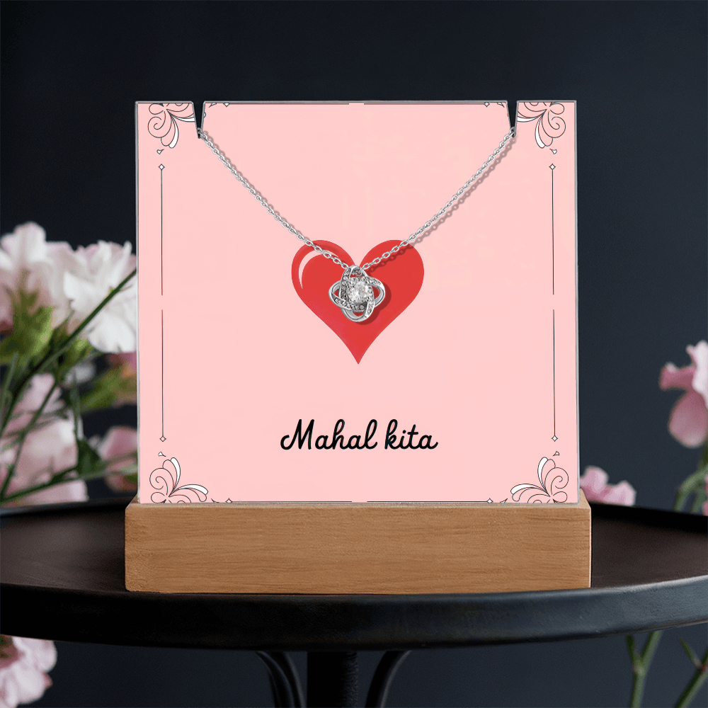Eternal Bond Necklace & Acrylic LED Sign Bundle - Fil-Am Joy
