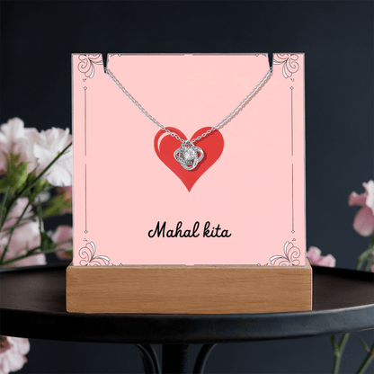 Eternal Bond Necklace & Acrylic LED Sign Bundle - Fil-Am Joy